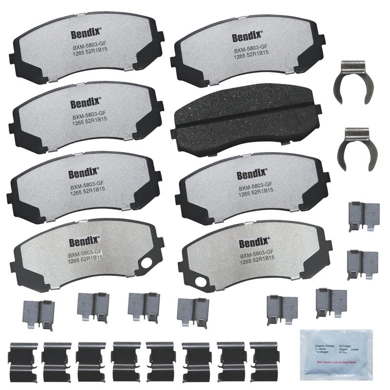 بنديكس وسادات الفرامل Bendix Fleet Metlok MKD1265FM لنماذج مختارة من Mitsubishi Fuso FE120، FE125 Truck 360 - Image 1